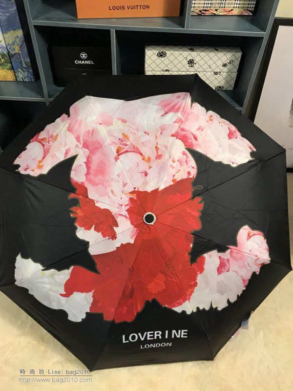CHANEL香奈兒傘 年度巔峰之作 鮮花圖案 晴雨傘 防曬隔熱 防紫外線  zm1051